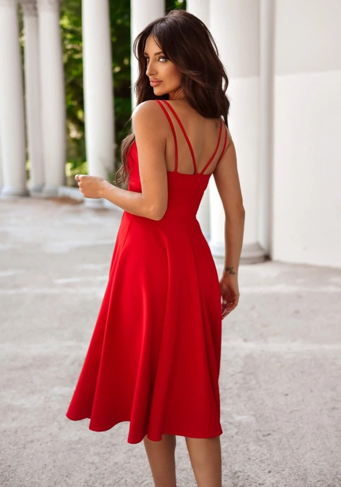 Tříčtvrteční šaty Perez s dvojitými ramínky (vel. M)