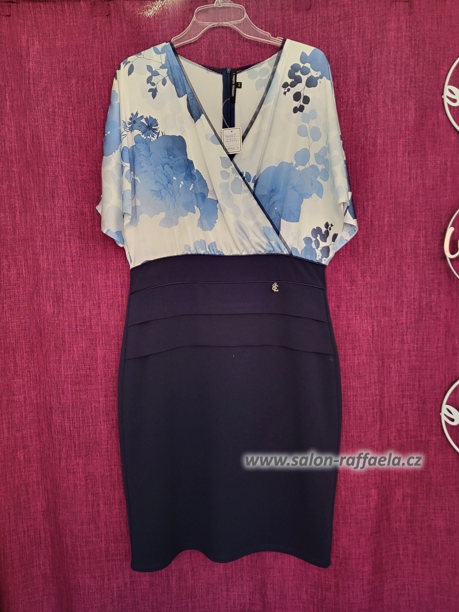 Decentní šaty s pružnou sukní a přišitou jemnou halenkou Botega X (vel. 42/44)