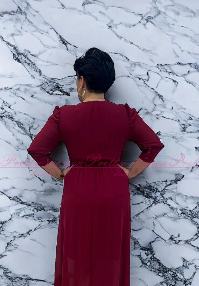 Lehké univerzální šaty Reva s nabíranými rukávy (vel. 42/44)