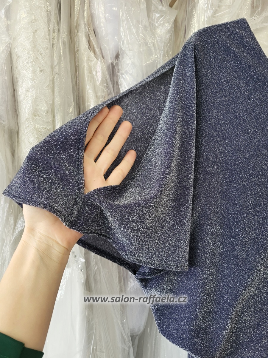 Šedomodré šaty s volným topem Palma (vel. 46)