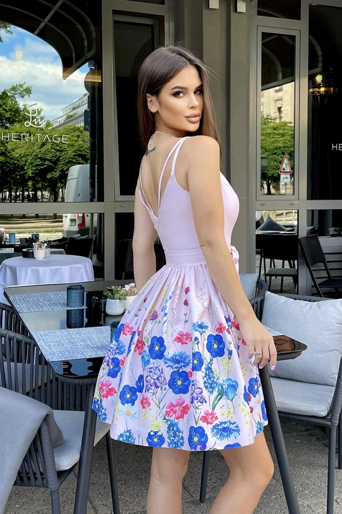 Letní společenské šaty s všitou spodničkou a kapsami Matera (vel. 38)