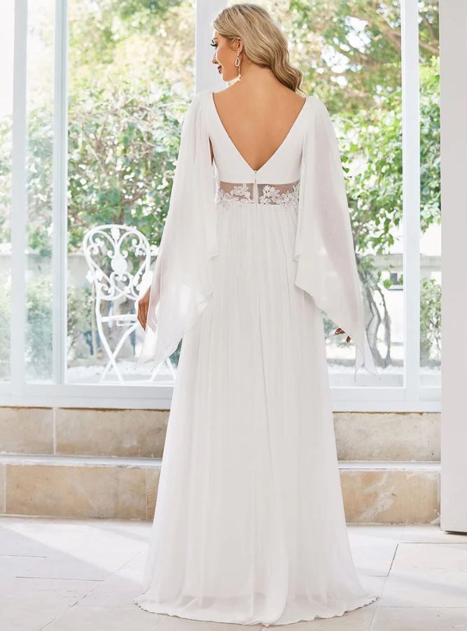 Svatební šaty Dingwall s úžasnými závojíčky na ramenech (vel. 36)