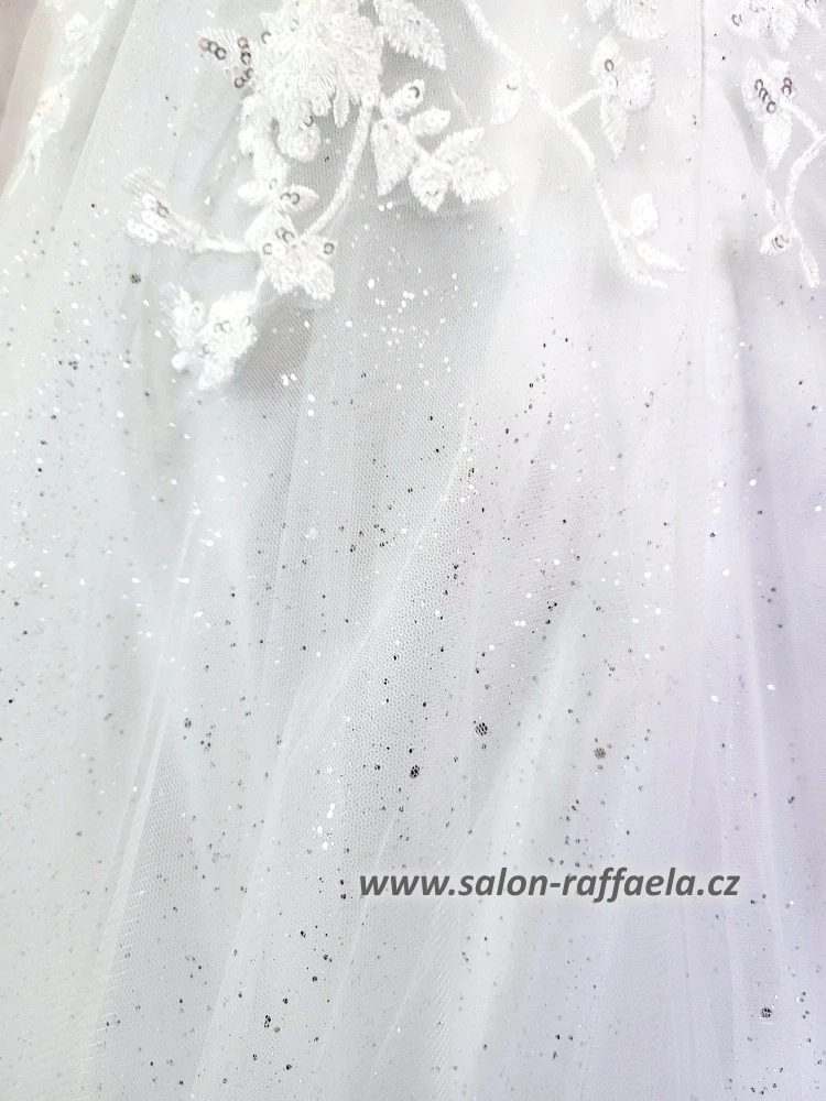 Svatební šaty s třpytivou sukní a šněrováním Sarnen (vel. 34)
