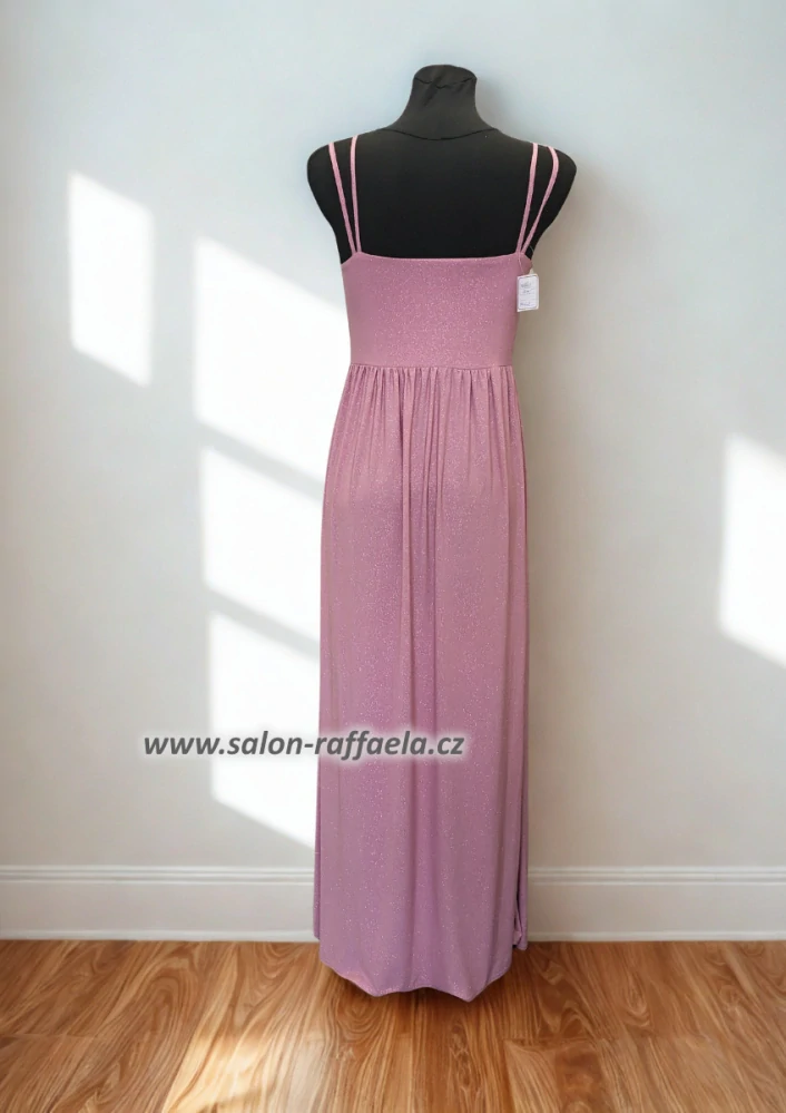 Starorůžové třpytivé šaty s dvojitými ramínky Arcola (vel. 36)