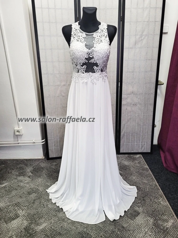 Boho svatební šaty s rozparkem Opole (vel. 34)
