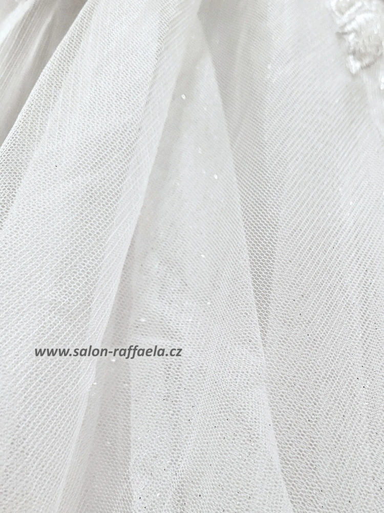 Svatební šaty s třpytivou sukní a velmi pevným korzetem na šněrování Split (vel. 34, 36)