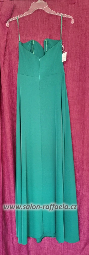 Klasické jednoduché tmavě zelené šaty Artemisa II s rozparkem (vel. 34)
