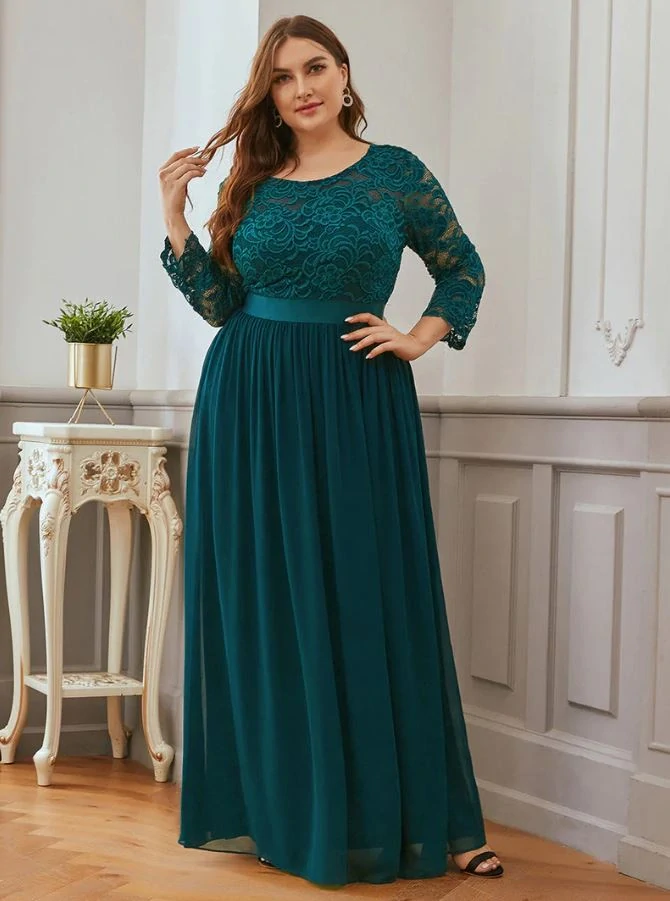 Oblíbené dlouhé šaty s pružným krajkovým rukvem Nikaragua (barevné varianty)