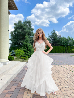 Svatební šaty Teramo s kanýrovou sukní (vel. 40)