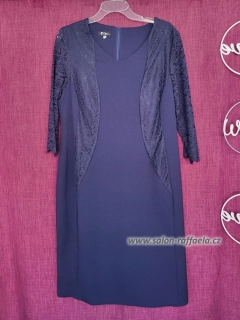 Klasické pouzdrové šaty Tullamore v tmavě modré barvě pro maminku nebo babičku (vel. 46)