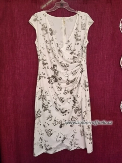 Pouzdrové šaty sepnuté bokem se stříbřitým potiskem Botega V (44/46)