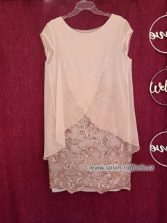 Decentní šaty s krajkovou sukní a volnou halenkou Botega X (vel. 42/44)