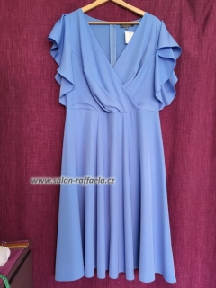 Ačkové šaty po koleno Delei v barvě jeans (vel. 44/46)