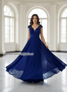 Královsky modré šaty Winchester s kamínkovým topem (vel. 40/42)