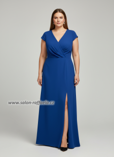 Jednoduché dlouhé společenské šaty áčkového střihu Pastora (vel. 44)