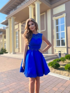 Koktejlové šaty se širokou sukní a otevřenými zády Fabiano (vel. 36)