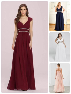 Antické šaty rovného střihu se zajímavými rameny Andalusie (barevné varianty) - na objednávku